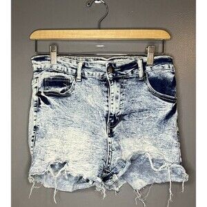 Between Us Acid Wash Women's Size 13 30”Waist Stretch Cut Off Denim Shorts